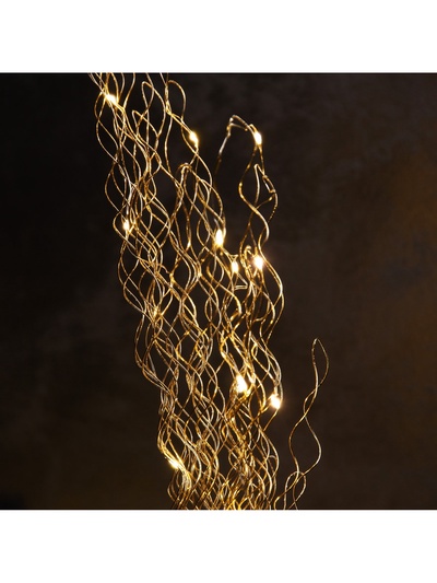 Светодиодная фигура «Ветвь» 60×20×3 см, 20 LED, от батареек AAх2, свечение тёплое белое