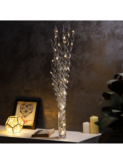 Светодиодная фигура «Ветвь» 80×20×3 см, 30 LED, батарейки AAх3 (не в комплекте), свечение теплое белое