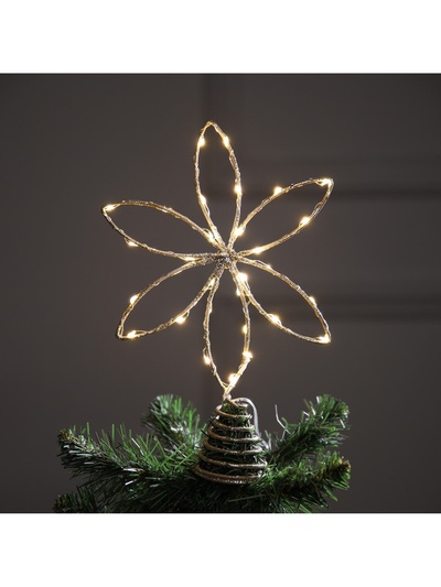 Светодиодная фигура «Цветок», 26×26×4 см, 30 LED, от батареек ААх3, фиксинг, свечение тёплое белое