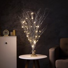 Светодиодная фигура «Ветви серые» 80×55×6 см, 30 LED, батарейки AAх3 (не в комплекте), свечение теплое белое - Фото 1