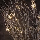 Светодиодная фигура «Ветви серые» 80×55×6 см, 30 LED, батарейки AAх3 (не в комплекте), свечение теплое белое - Фото 3