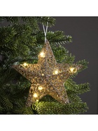 Подвеска световая «Звезда золотистая», 20×20×5 см, 10 LED, от батареек AG13×3, свечение тёплое белое - Фото 4
