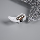 Подвеска световая «Звезда серебристая», 20×20×5 см, 10 LED, от батареек AG13×3, свечение тёплое белое - Фото 4