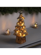 Фигура деревянная «Ёлочка», 33×17×17 см, 50 LED, батарейки AAx2 (не в комплекте), свечение теплое белое - фото 119641071
