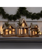 Фигура деревянная «Изба», 24×15×7 см, 3 LED, батарейки AAx2 (не в комплекте), свечение теплое белое - фото 119641076