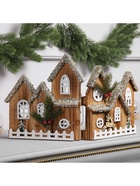 Фигура дерев. "Изба" 46х26х13 см, 10 LED ААx2 (не в компл.), Т/БЕЛЫЙ - фото 14989787