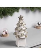 Фигура деревянная «Ёлочка белая», 27×14×14 см, 35 LED, батарейки AAx2 (не в комплекте), свечение теплое белое - Фото 5