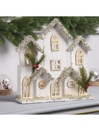 Фигура деревянная «Хижина», 28×29×7 см, 10 LED, батарейки AAx2 (не в комплекте), свечение теплое белое - Фото 5