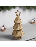 Фигура световая «Ёлочка плетёная», 30×13×13 см, 20 LED, батарейки ААх2 (не в комплекте), свечение теплое белое - Фото 5