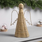 Светодиодная фигура «Ангел плетёный», 32×16×9 см, 20 LED, от батареек ААх2, свечение тёплое белое - Фото 2