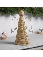 Светодиодная фигура «Ангел плетёный», 32×16×9 см, 20 LED, от батареек ААх2, свечение тёплое белое - Фото 5