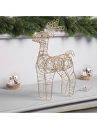 Светодиодная фигура «Олень бежевый» 35х19х8 см, 20 LED, батарейки ААx2 (не в комплекте), свечение теплое белое - фото 809303033