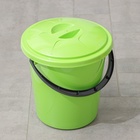 УЦЕНКА Ведро БЕЗ КРЫШКИ и со сливом, 10 л, d=32 см, h=26 см, МИКС - Фото 4