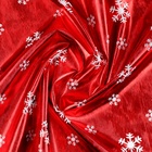 Ткань для рукоделия, «Белые снежинки», красный, лоскут 100×150 см - Фото 4