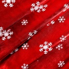 Ткань для рукоделия, «Белые снежинки», красный, лоскут 50 × 150 см - Фото 2