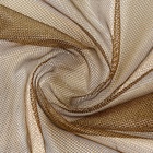 Ткань для рукоделия, трикотаж «Кольчуга», мелкая сетка, золото на черном - Фото 2