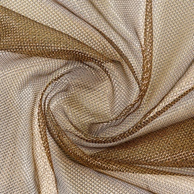 Ткань для рукоделия, трикотаж «Кольчуга», мелкая сетка, золото на черном (комплект 2 шт)