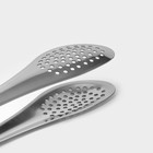 Щипцы кухонные с перфорацией Доляна «Чезена», h=28 см, нержавеющая сталь, 201 марка стали, серебристые - Фото 3