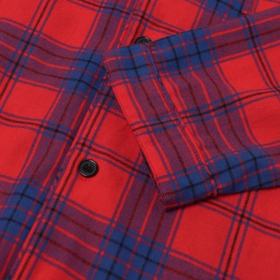Пижама детская новогодняя из фланели (рубашка и брюки) KAFTAN, размер 30 (98-104 см), красная