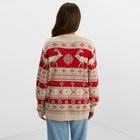 Свитер вязаный новогодний KAFTAN Scandinavia, размер 48, красный - Фото 11