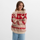 Свитер вязаный новогодний KAFTAN Scandinavia, размер 48, красный - Фото 7