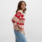 Свитер вязаный новогодний KAFTAN Scandinavia, размер 52, красный - Фото 10