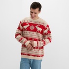 Свитер вязаный новогодний KAFTAN Scandinavia, размер 56, красный - Фото 5