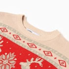 Джемпер вязаный новогодний детский KAFTAN Scandinavia размер 34 (122-128 см), цвет красный - Фото 6