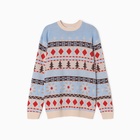 Джемпер вязаный новогодний KAFTAN Scandinavia размер 44, голубой - Фото 13