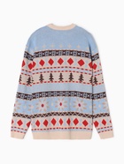 Свитер вязаный новогодний KAFTAN Scandinavia, голубой, размер 48 - Фото 11