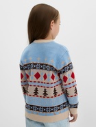 Джемпер детский новогодний вязаный KAFTAN: Scandinavia, голубой, рост 98-104 см - Фото 9
