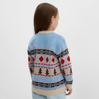 Джемпер детский новогодний вязаный KAFTAN: Scandinavia, голубой, рост 110-116 см - Фото 7