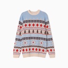 Джемпер детский новогодний вязаный KAFTAN: Scandinavia, голубой, рост 122-128 см - Фото 9