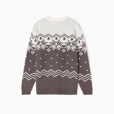 Свитер вязаный новогодний KAFTAN Scandinavia, размер 46, серый