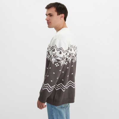 Свитер вязаный новогодний KAFTAN Scandinavia, размер 46, серый