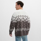 Свитер вязаный новогодний KAFTAN Scandinavia, размер 48, серый - Фото 5