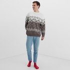 Свитер вязаный новогодний KAFTAN Scandinavia, размер 56, серый - Фото 3