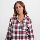 Пижама женская из фланели клетка: рубашка, брюки, KAFTAN, размер 40-42 - Фото 5