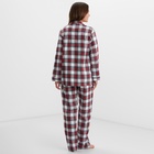 Пижама женская из фланели клетка: рубашка, брюки, KAFTAN, размер 40-42 - Фото 9