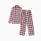 Пижама женская из фланели клетка: рубашка, брюки, KAFTAN, размер 40-42 - Фото 10
