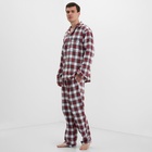 Пижама мужская из фланели (рубашка и брюки) KAFTAN р.56 - Фото 6