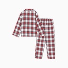 Пижама для девочки новогодняя из фланели (рубашка и брюки) KAFTAN, размер 32 (110-116 см), красно-белая 10553646