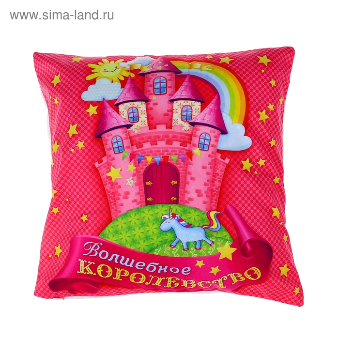 Наволочка декоративная "Collorista" Волшебное королевство 40х40 см, велюр, 100% п/э - Фото 1