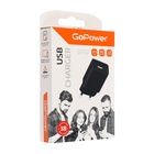 Сетевое зарядное устройство GoPower GP1U, 1 USB, 2.4 А, черное 10815939 - фото 13846504