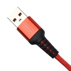 Кабель GoPower GP02L, Lightning - USB, 2.4 А, 1 м, передача данных, нейлон, красный 10815942 - фото 13605322