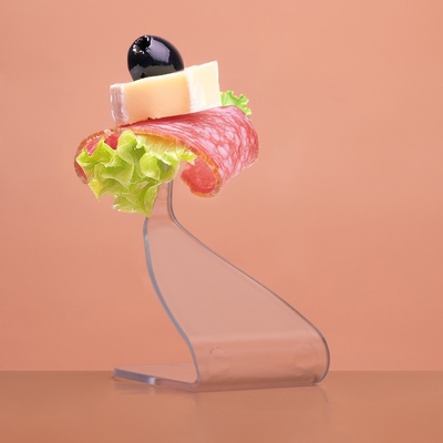 Шпажка пластиковая одноразовая для канапе «Пика», прозрачная