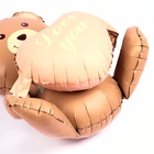 Воздушный шар фольгированный 42" «Медвежонок с сердцем», матовый, под воздух - Фото 5