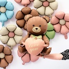 Воздушный шар фольгированный 42" «Медвежонок с сердцем», матовый, под воздух - Фото 6