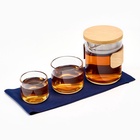 Набор для чайной церемонии ДЖЕКИЧАЙ «Цзиси», 4 предмета, на 2 персоны, чашка, чайник, стекло - Фото 5