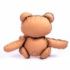 Воздушный шар фольгированный 30" «Счастливый мишка», фигура, матовый, бежевый - Фото 4